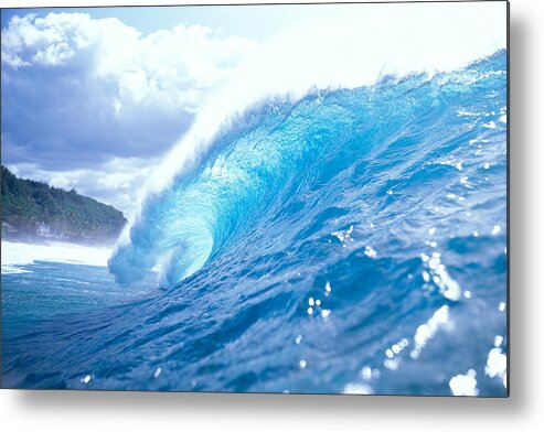 Afternoon Metal Print featuring the photograph Clear Blue Wave by Vince Cavataio - Printscapes