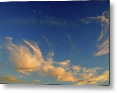 Abstract Metal Print featuring the photograph Cloud Procession by Lyle Crump