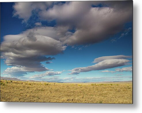 Oregon Harney County Metal Print featuring the photograph Clouds in Fields Oregon by Kunal Mehra
