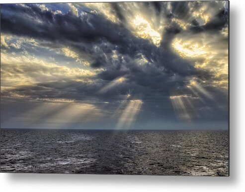 Abstract Metal Print featuring the photograph Clouds by John Swartz