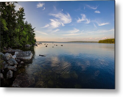 Branch Lake Metal Print featuring the photograph Clouds over Branch Lake by Kirkodd Photography Of New England