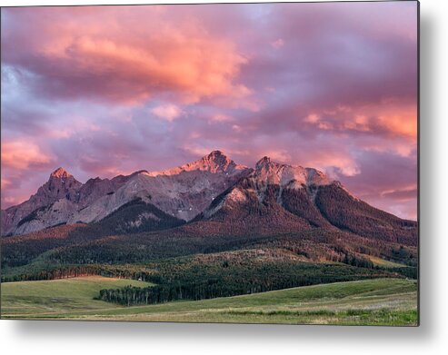 Sunset Metal Print featuring the photograph Clouds Over Hayden At Sunset by Denise Bush