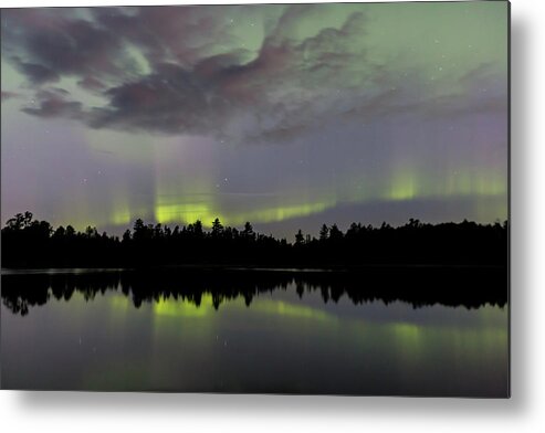 Boundary Waters Metal Print featuring the photograph Clouds over the lights by Paul Schultz