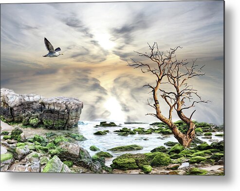 Digital Design Metal Print featuring the photograph Coastal landscape by Angel Jesus De la Fuente