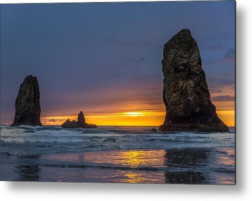 Sunset Metal Print featuring the photograph Coastal Sunset by Jerry Cahill