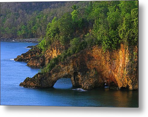 Ocean Metal Print featuring the photograph Coastline-Ciceron- St Lucia by Chester Williams