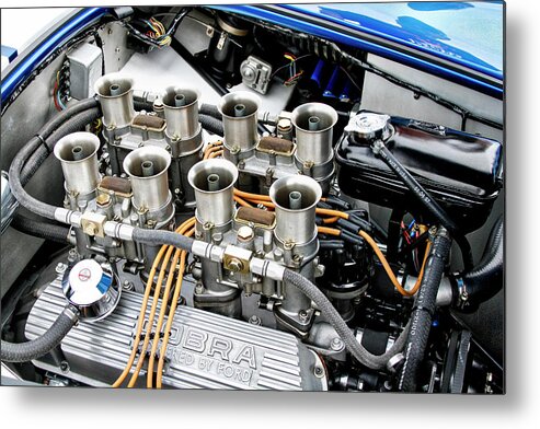 Ford Metal Print featuring the photograph Cobra Power With Weber Carbs by Gene Parks