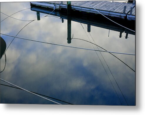Dock Metal Print featuring the photograph Cold Blue by Steve Gravano