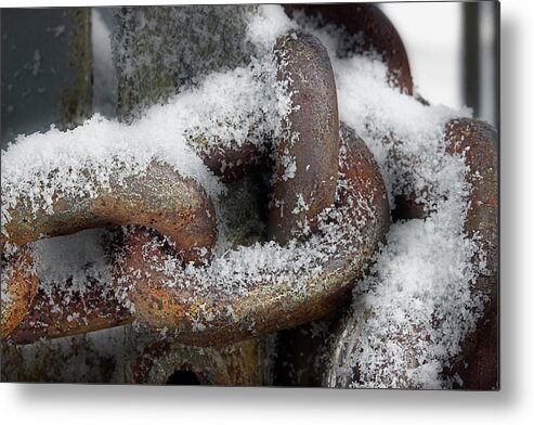 Chain Metal Print featuring the photograph Cold Steel by Mike Eingle