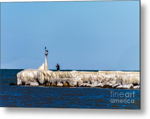 Pier Metal Print featuring the photograph Cold Water Fishing by William Norton
