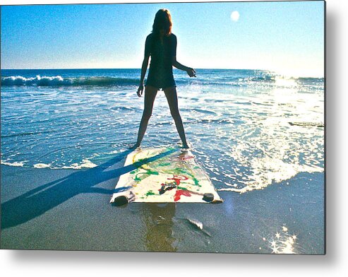 Buy Photo Metal Print featuring the painting Collaborating with the Ocean by Pamela Maloney