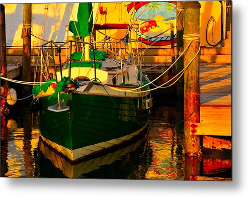 Sail Boat Metal Print featuring the photograph Color Block by Alison Belsan Horton