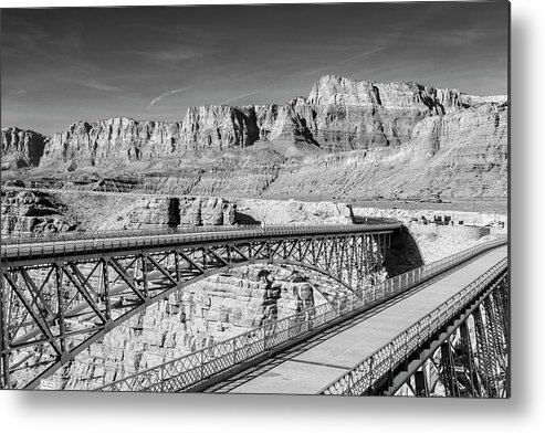 Navajo Bridge Metal Print featuring the photograph Colorado River Crossing by Jurgen Lorenzen