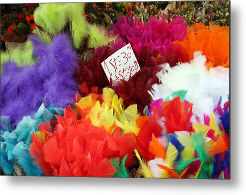 Stockholm Metal Print featuring the photograph Colorful Easter Feathers by Linda Woods