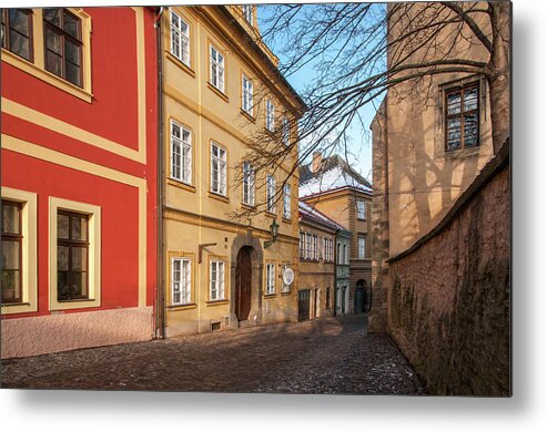 Jenny Rainbow Fine Art Photography Metal Print featuring the photograph Colorful Houses of Kutna Hora. Czech Republic by Jenny Rainbow