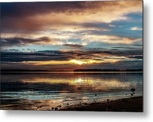 Horizontal Metal Print featuring the photograph Colorful Sunset by Doug Long