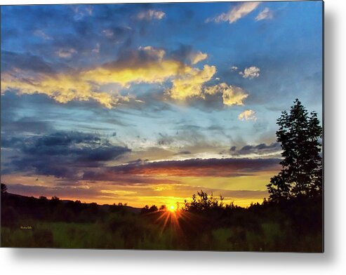 Sunset Metal Print featuring the photograph Colorful Sunset Landscape by Christina Rollo
