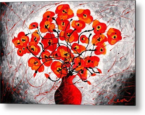 Flowers Metal Print featuring the painting Colors of Love by Leon Zernitsky