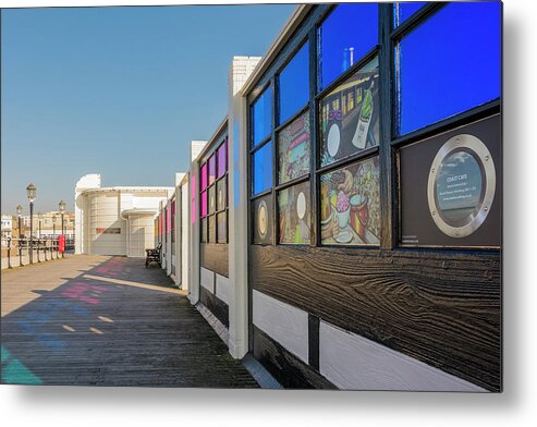 Worthing Metal Print featuring the photograph Coloured Panes by Hazy Apple
