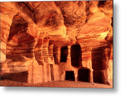 Petra Metal Print featuring the photograph Colours of Petra by Paul Cowan
