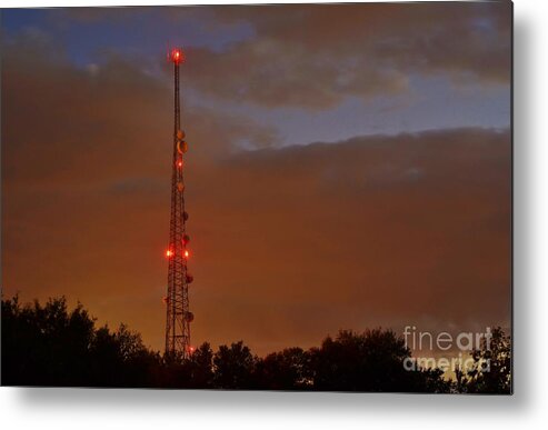 Communication Tower Metal Print featuring the photograph Communication by Lynda Dawson-Youngclaus