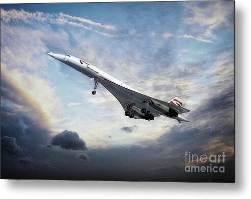 Concorde Metal Print featuring the digital art Concorde Portrait by Airpower Art