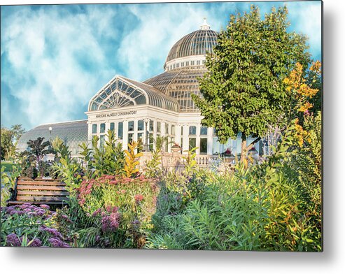 Marjorie Mcneely Conservatory Metal Print featuring the photograph Conservatory Flower Gardens by Patti Deters