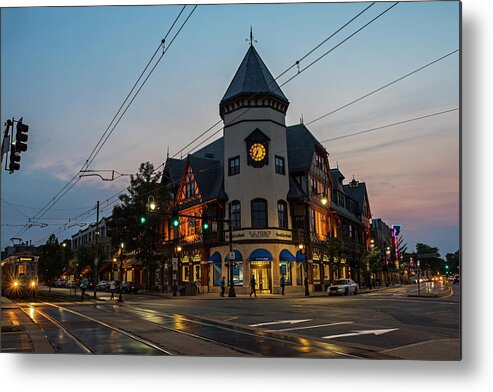 Brookline Metal Print featuring the photograph Coolidge Corner Brookline MA Clock by Toby McGuire