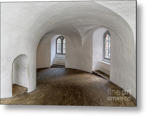 Old Metal Print featuring the photograph Copenhagen Rundetaarn Interior by Antony McAulay