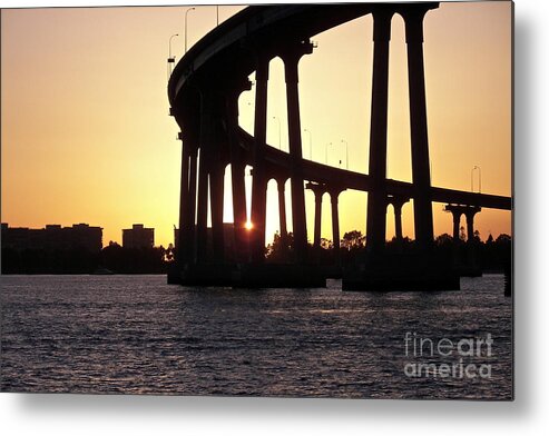 Sunset Metal Print featuring the photograph Coronado Bridge Sunset by Carol Bradley