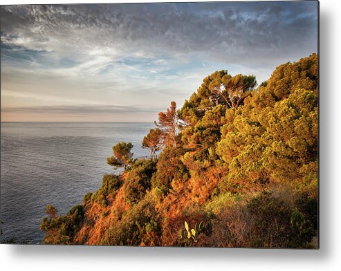 Costa Metal Print featuring the photograph Costa Brava Coastline in Spain at Sunrise by Artur Bogacki