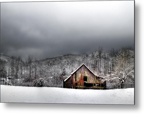 Barn Metal Print featuring the photograph Country Barn In The Smokies by Mike Eingle