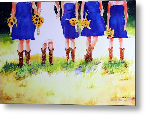 Bride Metal Print featuring the painting Country Bride by Brenda Beck Fisher
