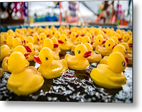 Rubber Ducks Metal Print featuring the photograph County Fair Rubber Duckies by Todd Klassy
