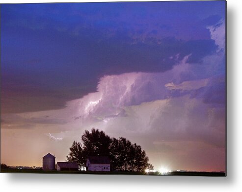 Lightning Metal Print featuring the photograph County Line Northern Colorado Lightning Storm by James BO Insogna