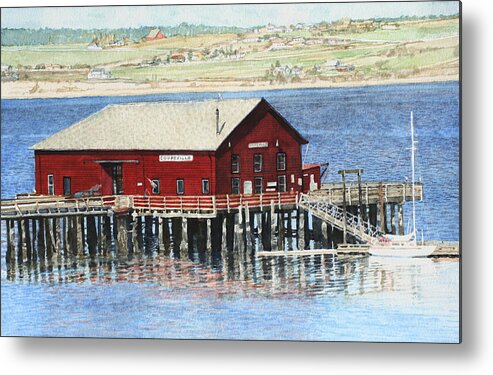 Wharf Metal Print featuring the painting Coupeville Wharf by Perry Woodfin