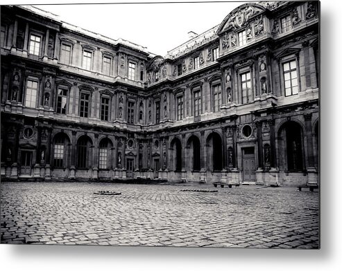 Paris Metal Print featuring the photograph Courtyards of the Louvre by Christopher Maxum