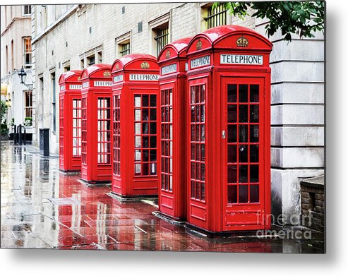 London Metal Print featuring the photograph Covent Garden phone boxes by Jane Rix