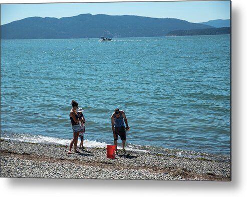 Crabbing Family Metal Print featuring the photograph Crabbing Family by Tom Cochran