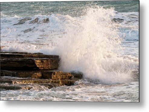 Wave Metal Print featuring the photograph Crashing waves by Michalakis Ppalis