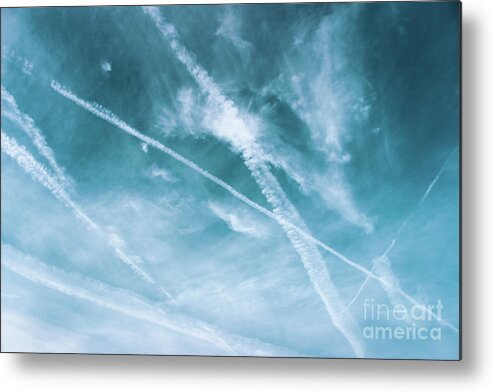 Sky Metal Print featuring the photograph Criss-Cross Sky by Colleen Kammerer