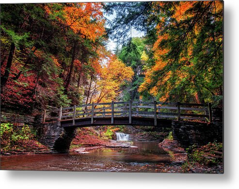 Waterfall Metal Print featuring the photograph Crossing Over by Mark Papke