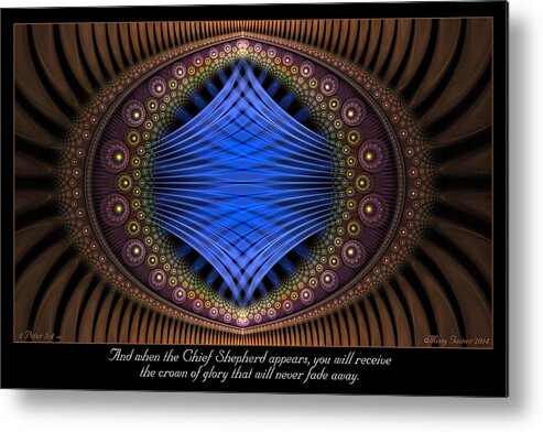 Chief Shepherd Metal Print featuring the digital art Crown of Glory by Missy Gainer