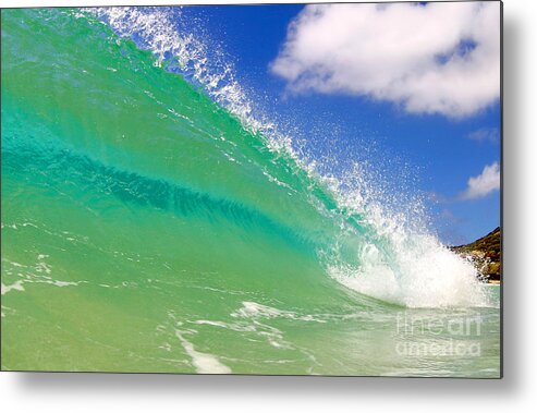 Ocean Metal Print featuring the photograph Crystal Clear Wave by Paul Topp