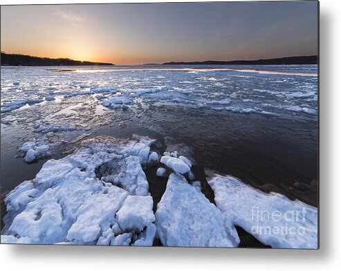 Crystal Metal Print featuring the photograph Crystal Lake on Ice by Twenty Two North Photography