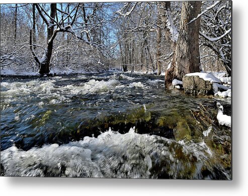 Rushing Water Metal Print featuring the photograph Crystal Water 11 by Jeremy Hall