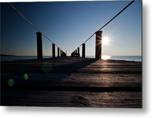 Currituck Sound Metal Print featuring the photograph Currituck Sunset by David Sutton