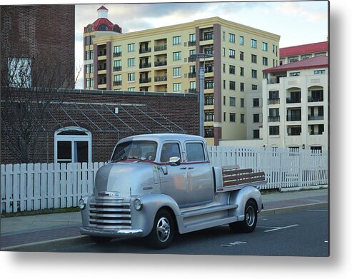 Terry D Photography Metal Print featuring the photograph Custom Chevy Asbury Park NJ by Terry DeLuco
