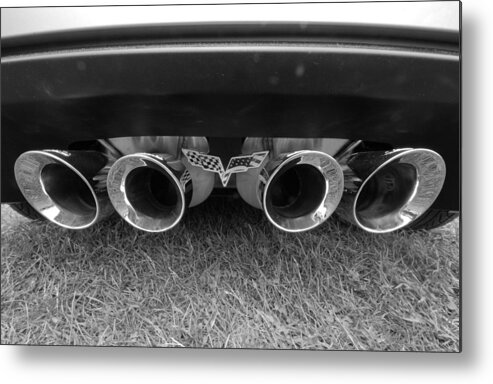 Automobiles Metal Print featuring the photograph Custom Exhaust by John Schneider