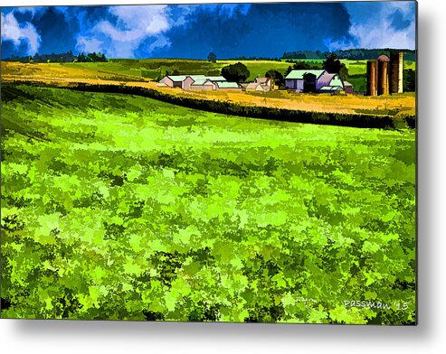 Dairy Metal Print featuring the photograph Dairy Farm Digital Painting by Roger Passman